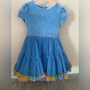 Mini Boden Light Blue Dress with Colorful Accents